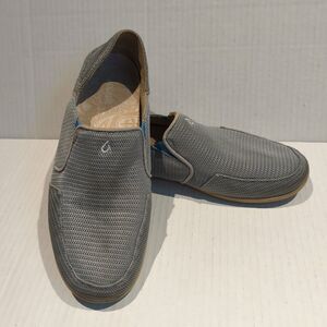 Olukai Waialua Mesh Slip On Loafers Shoes Womens 7.5 Grey Casual Beach